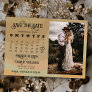 Earthtone Retro Swirls Wedding Calendar & Photo Save The Date