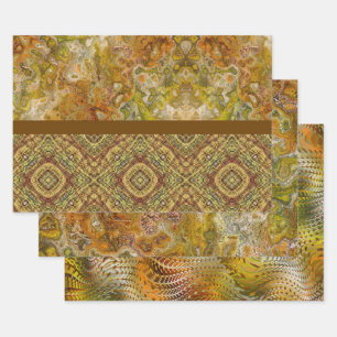 Earthtone Sampler Gift Wrap Paper - 3 Designs