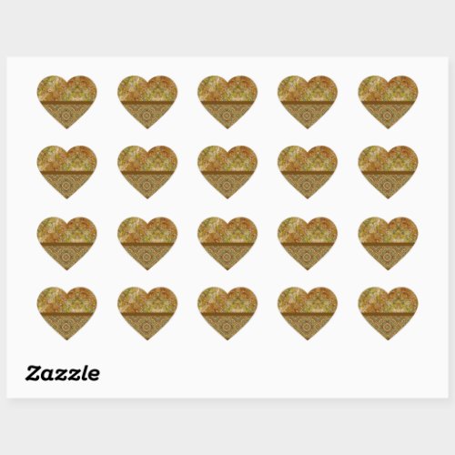 Earthtone Sampler Heart Stickers