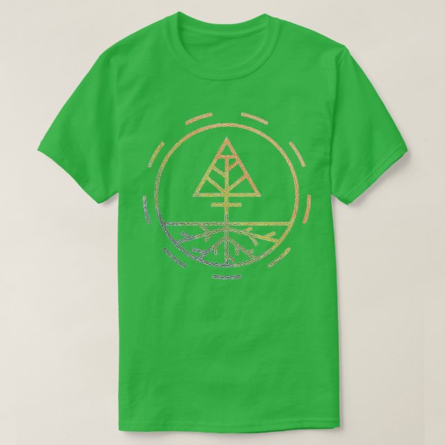 EarthTree Chakra Tree Of Life Alchemy Four Element T-Shirt (Design Front)