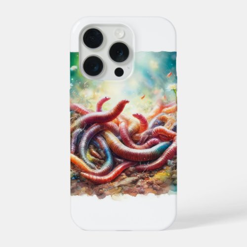 Earthworms in Harmony AREF11401 _ Watercolor iPhone 15 Pro Case