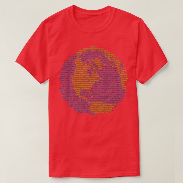 Earthx27s Pale Blue Dot T-Shirt (Design Front)