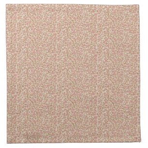 Earthy 1940s Retro Rosebud Utility Cloth Napkin