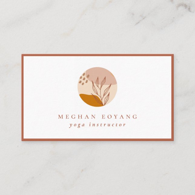 Earthy Abstract Artisan Logo Business Card (Front)