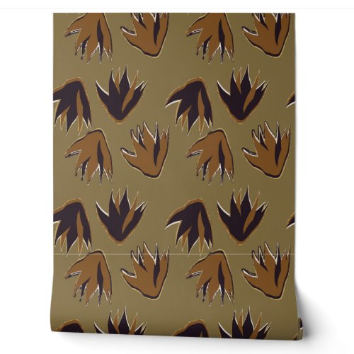 Earthy abstract botanical wallpaper