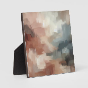 Earthy Abstract Brushstroke Art Plaque