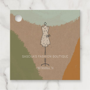 Earthy Abstract Dress Form Fashion Boutique Price Favor Tags
