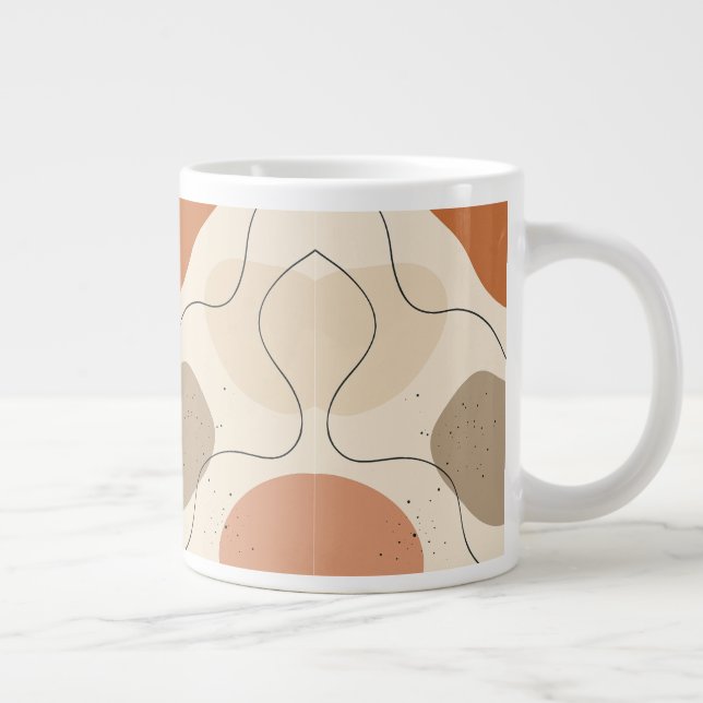 Earthy Abstract Flow Giant Coffee Mug (Right)
