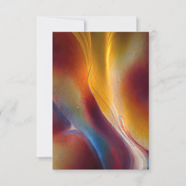 Earthy Abstract Flowing Invitation (Front)