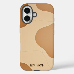Earthy Abstract Minimalist Design iPhone 16 Case
