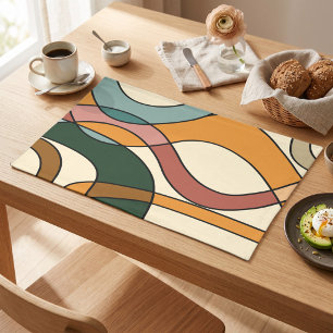 Earthy Abstract Modern Table Decor Cloth Placemat