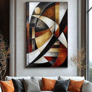 Earthy Abstract Mosaic Poster
