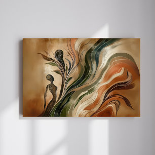 Earthy Abstract Wall Art - Life's - Metal