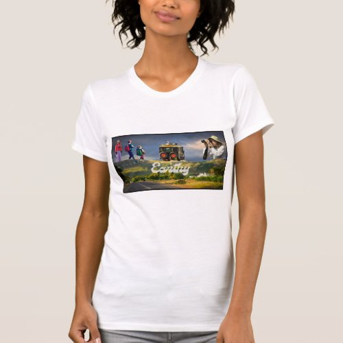 Earthy Adventure Explore travel  tour the World T_Shirt