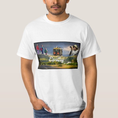 Earthy Adventure Explore travel  tour the World T_Shirt