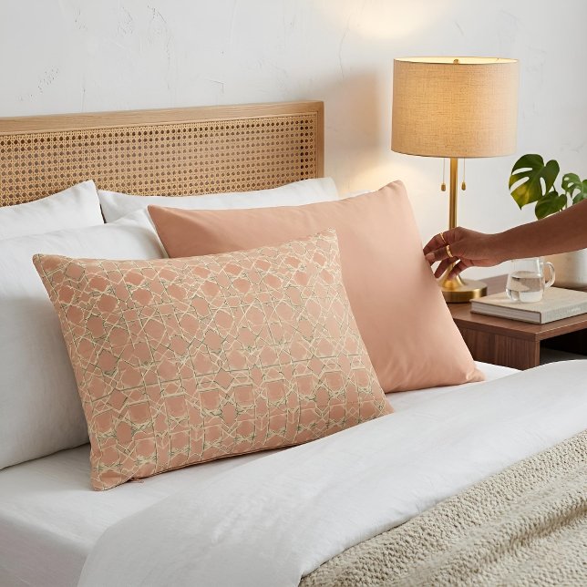 Earthy Arabesque | Terracotta & Sage Accent Pillow (Lifestyle Shot)