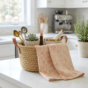 Earthy Arabesque Terracotta & Sage Kitchen Towel