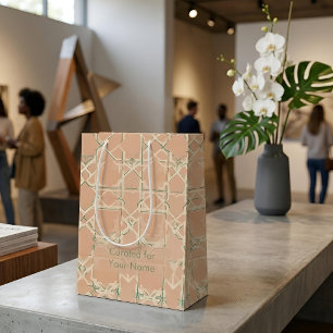 Earthy Arabesque   Terracotta & Sage Medium Gift Bag