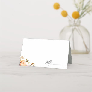 Earthy Autumn Floral Wedding Place Card