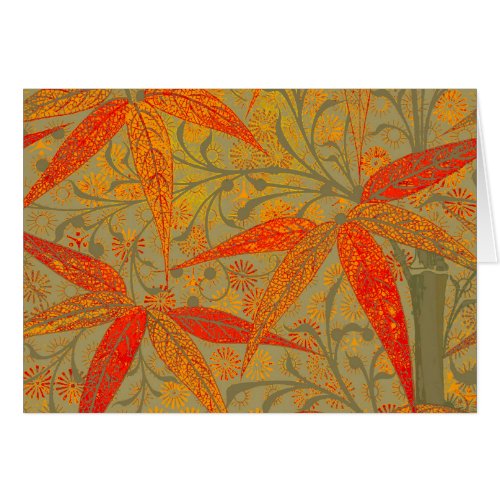 Earthy Bamboo Art Print Orange 