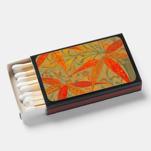 Earthy Bamboo Art Print Orange  Matchboxes