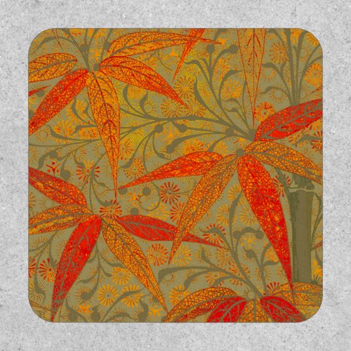 Earthy Bamboo Art Print Orange  Patch