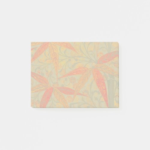 Earthy Bamboo Art Print Orange  Post_it Notes