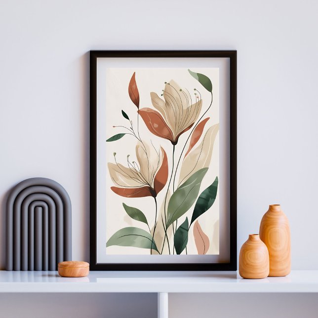 Earthy Bloom – Abstract Botanical Wall Art III (Creator Uploaded)