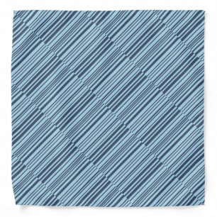 Earthy Blue Stripes Bandana