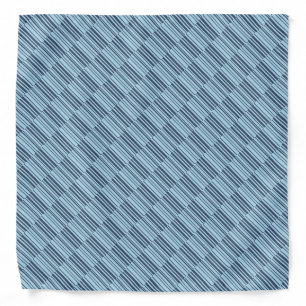 Earthy Blue Stripes Bandana