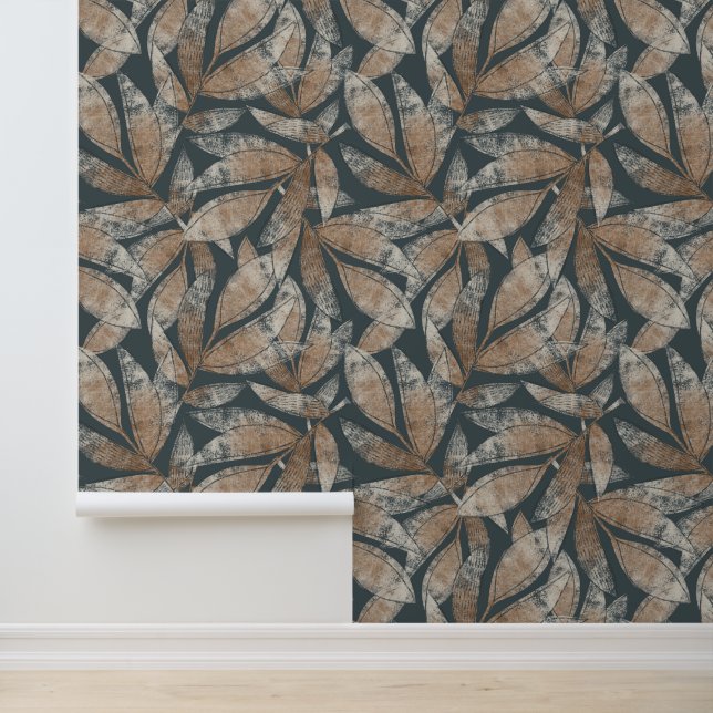 Earthy Bohemian Leaves  Wallpaper (Application)