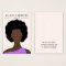 Earthy Boho Black Hair Girl Earring Display Card