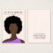 Earthy Boho Black Hair Girl Earring Display Card
