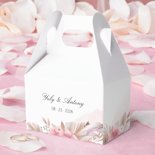 Earthy Boho Botanical Sweet Treat Packaging Gift Favor Boxes (Wedding)
