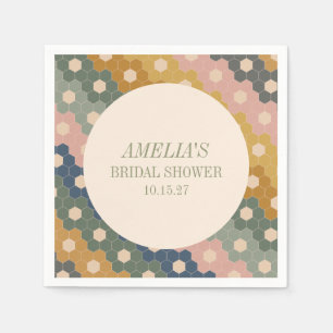 Earthy Boho Chic Vintage Custom Bridal Shower Napkins