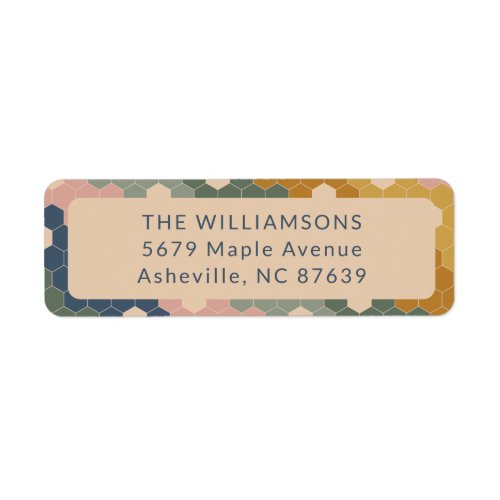 Earthy Boho Chic Vintage Modern Return Address Label