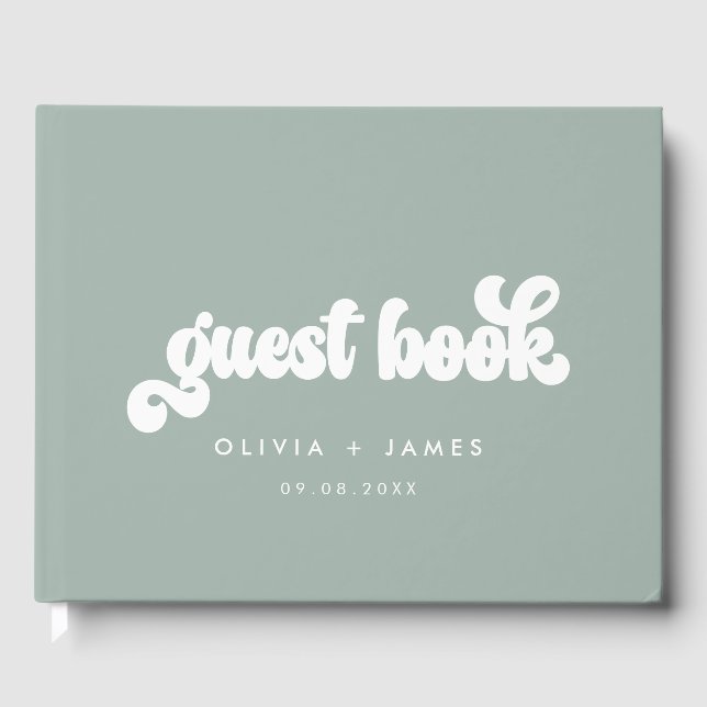 Earthy Boho Customizable Wedding Guest Book (Front)