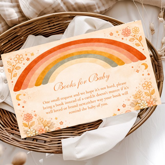 Earthy Boho Rainbow Books for Baby  Enclosure Card (Creator Uploaded)