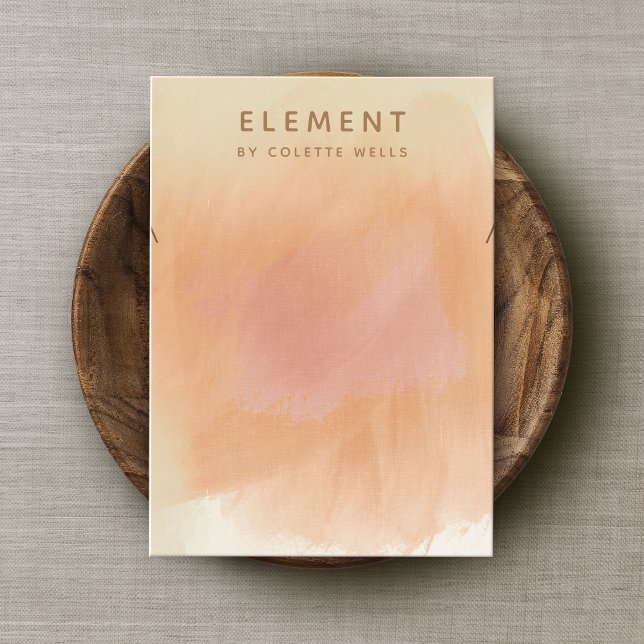 Earthy Boho Terracotta Watercolor Necklace Display Business Card (Creator Uploaded)