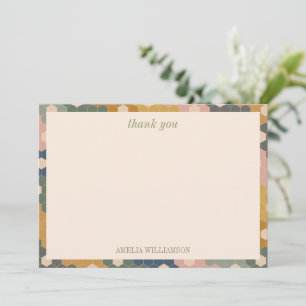 Earthy Boho Vintage Bridal Shower Personalized Thank You Card