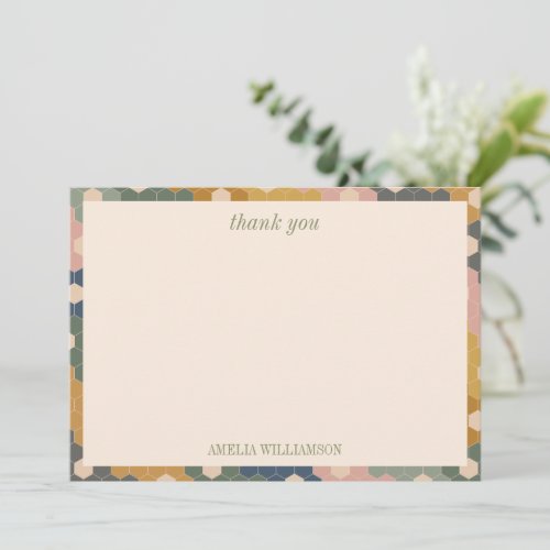 Earthy Boho Vintage Bridal Shower Personalized Thank You Card