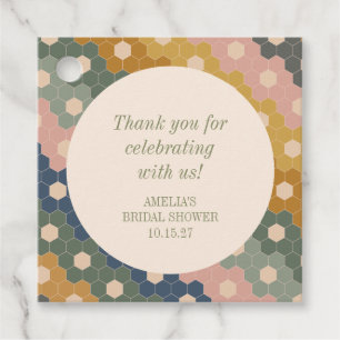 Earthy Boho Vintage Custom Bridal Shower Thank You Favor Tags