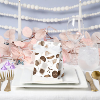 Earthy Brown Balloon & Bento Cake Birthday  Favor Boxes