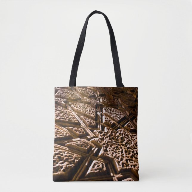 Earthy Brown Stars Tote Bag (Front)