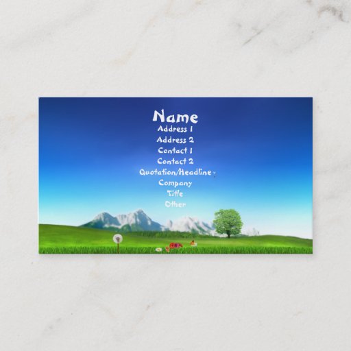 Customizable Earthy Business Card