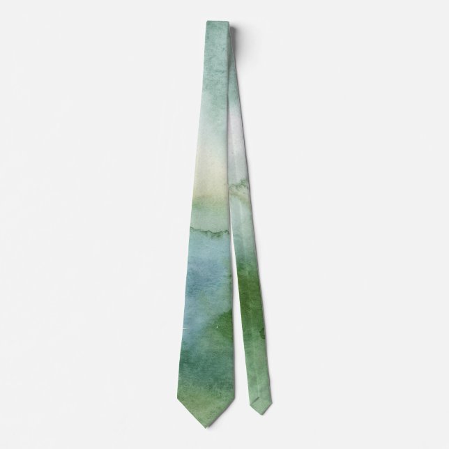 Earthy Calming Waters Neck Tie (Front)