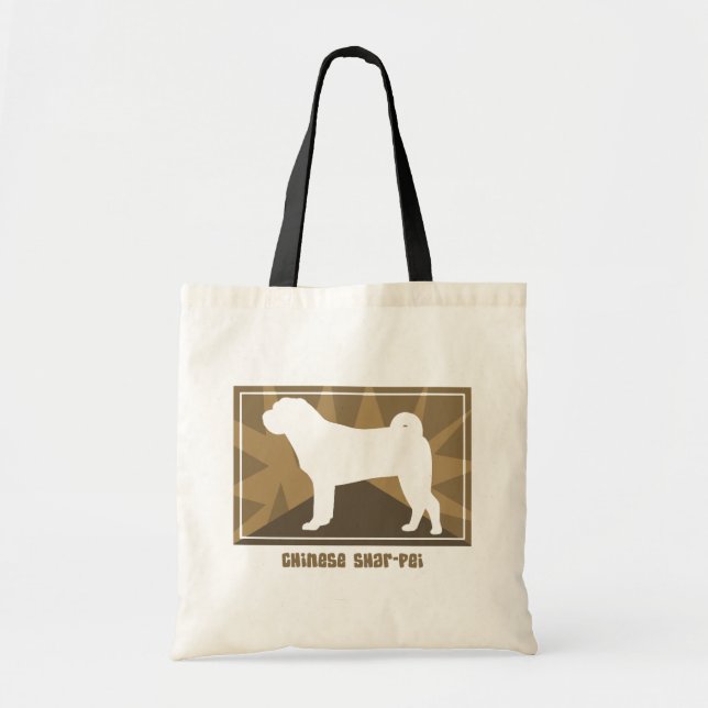 Earthy Chinese Shar Pei Tote Bag (Front)