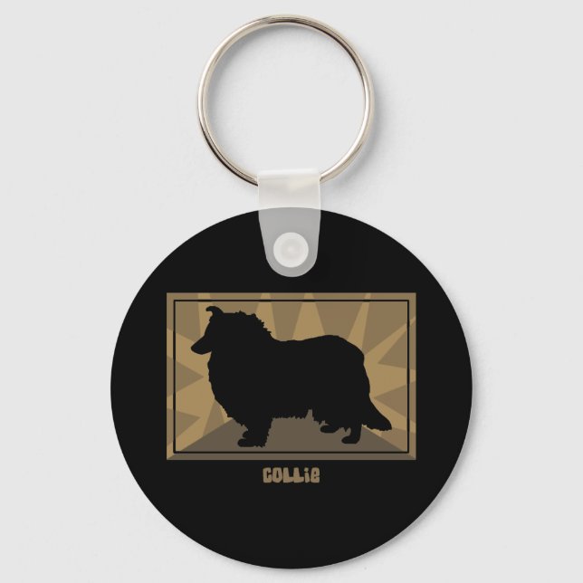 Earthy Collie Keychain (Front)