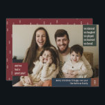 Earthy Color Block 1 Photo Full Bleed Christmas  Holiday Card<br><div class="desc">This stylish, modern Christmas photo card highlights the positives in life! It's true that we all go through difficult circumstances, but we can choose to find joy, especially in our relationships with our family and friends. Text reads, "we danced, we laughed, we played, we learned, we loved, " and then...</div>