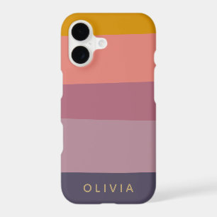 Earthy Color Block Shapes Purple Personalized iPho iPhone 17 Case